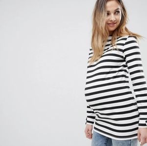 ASOS Maternity Stripe Long Sleeve Top